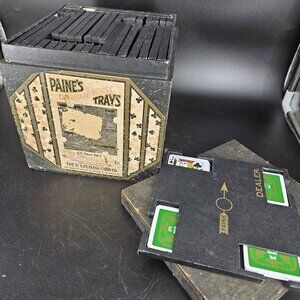 Vintage Paine's Duplicate Whist Trays 20 Tray Set US Playing Card Co Bridge Game